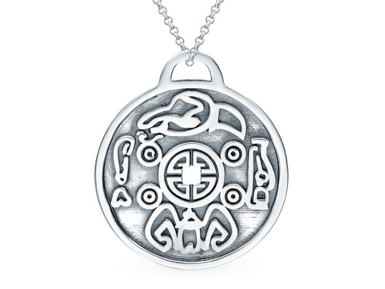 Silver silver amulet pendant for luck